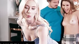 ADULT TIME - Roommates Paige Owens and Kay Lovely Play Strip Pool With Stud And Use Him As FUCK TOY!