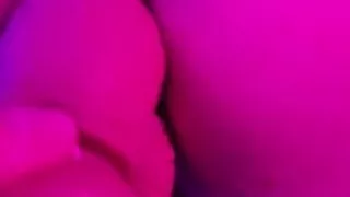 Fucking my wifes Gaping pussy with a huge dildo