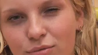 Sarah Kimble rubbing her Pussy Shower