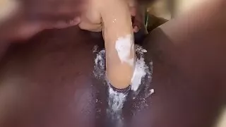 DL Bottom Wrecking Hole With Huge Dildo