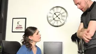 AuntJudysXXX - Cute 40yo MILF Boss Lady Aurora Fucks her Employee