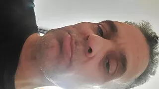 Watchim doing warm-ups in the butt with a bottle in the bath