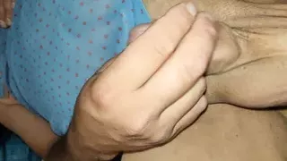 I fuck my husband in anal while he lies in lingerie and jerks off his dick.  and I fuck him with a rubber dick in the as