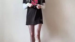 Amador, Travesti, Vestido, Europeu, Fetiche, Rede De Pesca