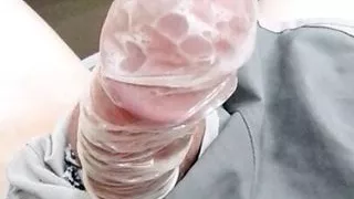Cum in condom