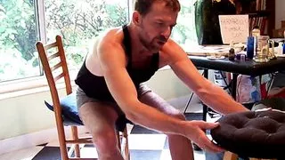 Hairyartist in cockslip in my art studio