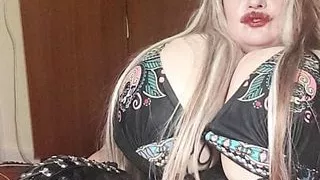 Susi wears black boots bikini top shows tits and pussy