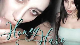 Step Sis Blows Me In Her New Dress. Honey Haze