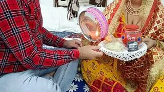 Karwa chauth special 2022 indian xxx desi husband fuck her wife hindi audio with dirty talk