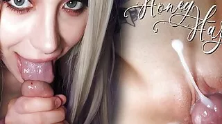 Stepsiter Deepthroats, Squirts And Lets To Cum Inside. Honey Haze