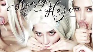 Sexy Blonde Teen Deepthroats After School