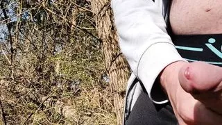 jerkoff in the forest