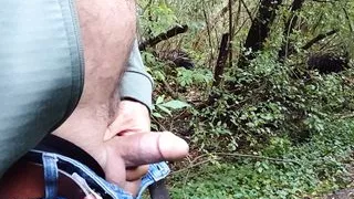 Chubbear Cumshot outdoor Playing after Shave Nature Area Just alone
