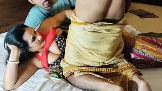 Hard Fuck of a gorgeous house wife by two brother in law