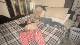 High-school step-Daughter secretly filmed masturbating