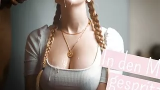 jerked off thick cum in her mouth - clothedpleasures