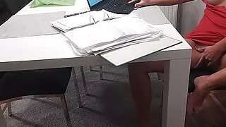 masturbates while working at the computer at work