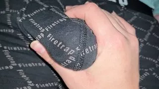 Squeezing my husband's pulsating cock