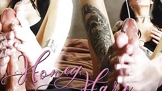 Stepdaughter Footjob Tape. Honey Haze