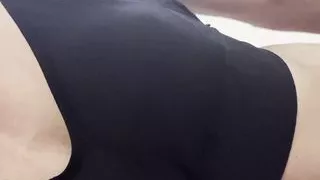 Crossdresser Anal Horny Stepson sunny in Black Bra and Panties