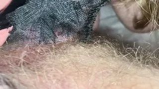 BBW licks his hairy prolapse asshole. Ass licking with Sirens Delight and Borr. Tongue fuck his asshole. BBW couple sex.