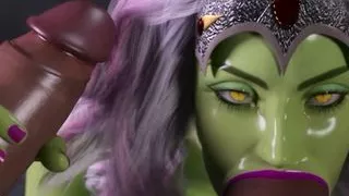 Geile Schläger ficken eine feindliche Alien-Trans-Schlampe tief