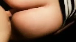 BBW Rides Daddy Outside in Reverse Cowgirl