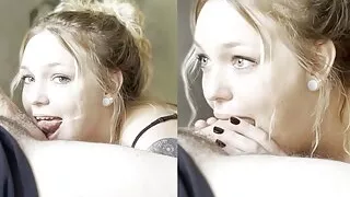 Krissy thanks Rod for massage with her feet and throat-real couple