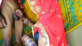 Indian village Karvachauth ke nainaweli dulhan saree show finger episode 3 (today