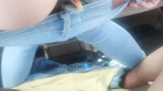 We stopped on the road for a moment because I couldn't stand the urge to fuck