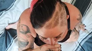 Northampton Slut POV Blowjob CIM with cum play