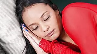 I went to the living room and saw my stepsister lying on the sofa, I took advantage and   all my horny that was