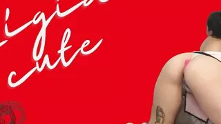 Ligia doing a sexy doggy style, fingering pussy, and licking her sexy feet