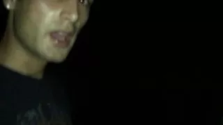 Loudly night cumshot on light pole ( fast jerking )