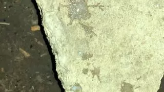 Outdoor cumshot on a big stone at the night
