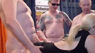 Hot slut with piercings wants gangbang