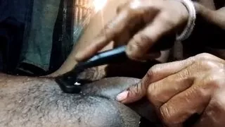 Aunty wife Ne aaj khud land ka Bal saaf Kar Diya   Auntie wife cleaned the land herself today