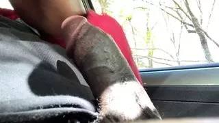 Stroking This Young Hard BBC In Public