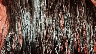 He soaks my hair completely with his Piss