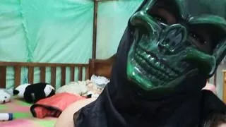 pretty teen is ready to fuck with big dark dildo