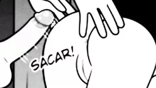 Toys in her tight ass while I suck my friend's pussy