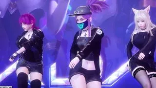 MMD Exid - Me & You Ahri Akali Evelynn Sexy Kpop Dance League of Legends KDA