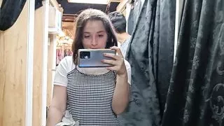 Sex In Public, I Give Him A Blowjob Until Cumming, In Clothes Store