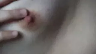 Creaming my boobs with rose creme