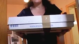 Super busty pregnant German lady gets sprayed with cum