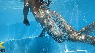 Bonnie sexy tight petite brunette pornstar swimming