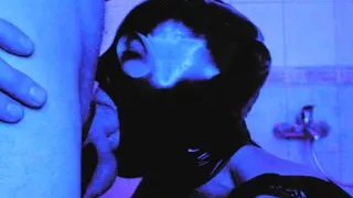 Fetish Latex Milf Goddess Eva suck Big Dick Blowjob Mask BDSM High Heels Leather deepthroat