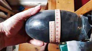 Inserting Huge Anal Plug Anal stretching Training