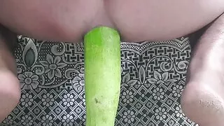 Fucking with two vegetables