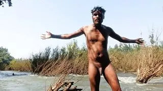 Aaj to ganga Nadi me nanga snan kiya nude jordiweek in the ganga river place